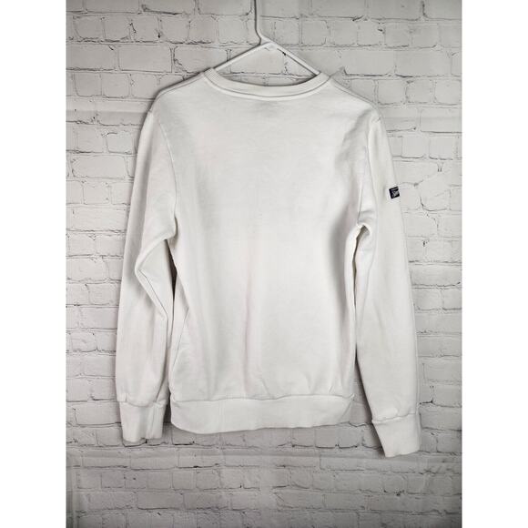 Superdry Vintage Sweatshirt Sz S Mens White Green Long Sleeve Pullover Crew Neck - Picture 6 of 7